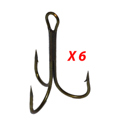 Snag hooks and weighted treble hooks used for alligators.